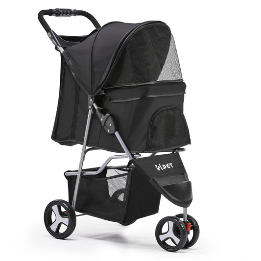 i.Pet Pet Stroller Dog Cat Carrier Pram Large Travel Pushchair Foldable 3 Wheels- Free Shipping