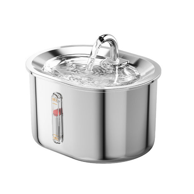 Intelligent Sensing Stainless Steel Pet Water Fountain with Smart Sensor and USB Plug- Free Shipping