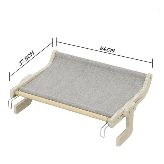 Bed- Sofa-Mounted Cat Hammock Bed- Wooden Frame, Comfortable and Space-Saving Design for Cats- Free Shipping