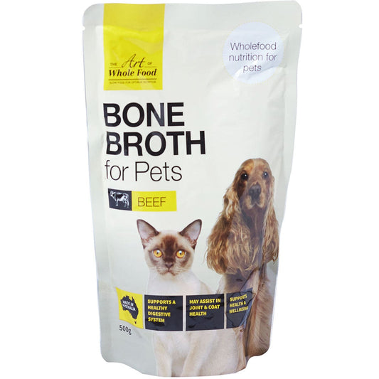 Art Whole Food Beef Bone Broth for Pets 500g - Carton of 8