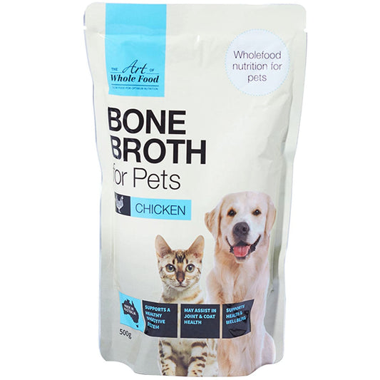Art Whole Food Chicken Bone Broth for Pets 8 X 500g - Carton of 8